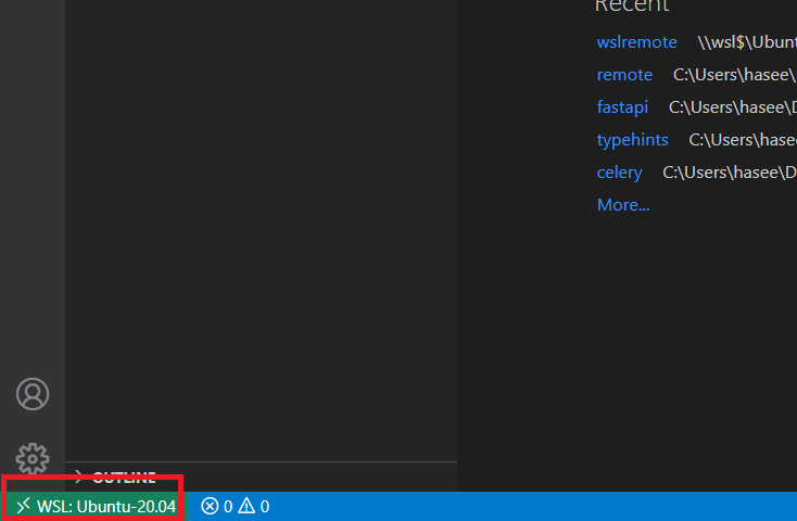 VSCode running inside WSL Ubuntu